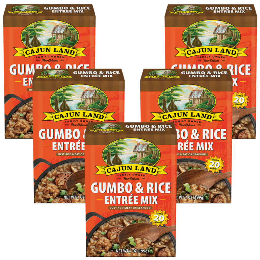 Cajun Land Gumbo & Rice Mix 7 oz Pack of 5
